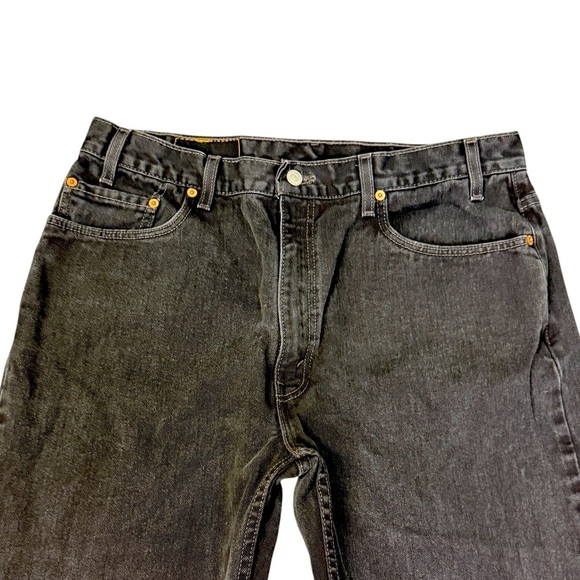 Levi's Men's 505 Regular Fit Straight Leg Jeans black Gray Size 38x30 #1738 - Picture 3 of 6